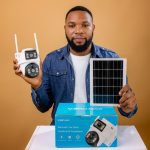 V380 Max Solar-Powered WiFi PTZ Camera – Dual Antenna, Color Night Vision & Remote Live View | Onitsha, Anambra